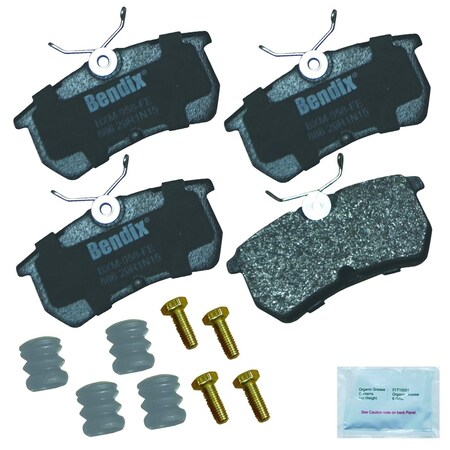 Bendix Bendix Premium Copper Free Semi-Metallic BPR DiscBrake Pad-Rear, CFM886 CFM886