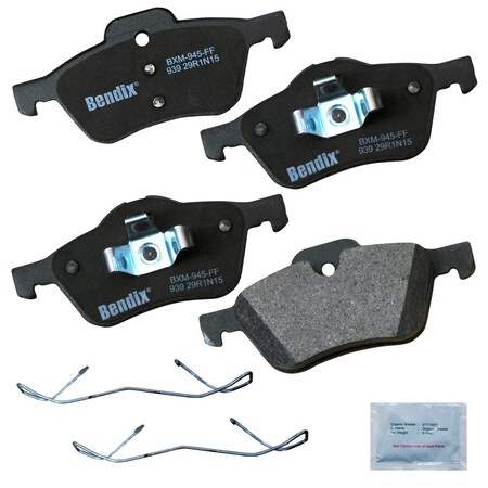 Bendix Bendix Prm Copper Free Semi-Metallic BPR Disc Brake Pad-Front, CFM939 CFM939