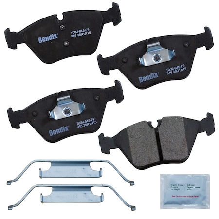 Bendix Bendix Prm Copper Free Semi-Metallic BPR Disc Brake Pad-Front, CFM946 CFM946