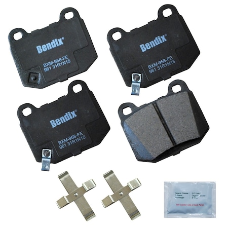 Bendix Bendix Premium Copper Free Semi-Metallic BPR DiscBrake Pad-Rear, CFM961 CFM961