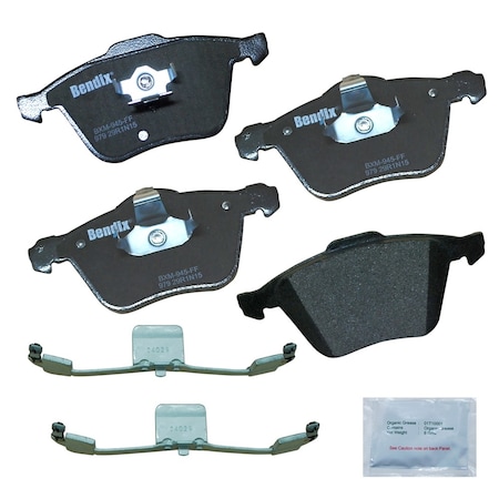 Bendix Bendix Prm Copper Free Semi-Metallic BPR Disc Brake Pad-Front, CFM979 CFM979