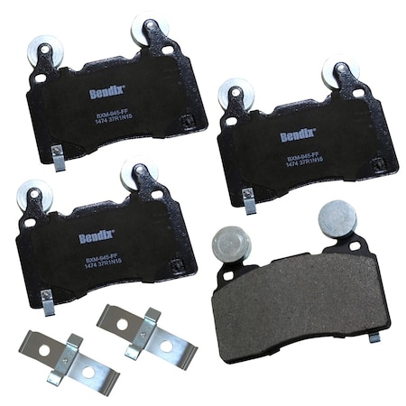 Bendix Bendix Prm Copper Free Semi-Metallic BPR Disc Brake Pad-Front, CFM1474 CFM1474