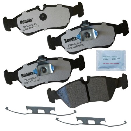 Bendix Fleet Metlok Semi-Metallic SDR Disc Brake Pad - Rear, MKD1006FM MKD1006FM