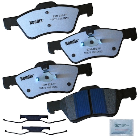 Bendix Fleet Metlok Semi-Metallic SDR Disc Brake Pad - Front, MKD1047BFM MKD1047BFM