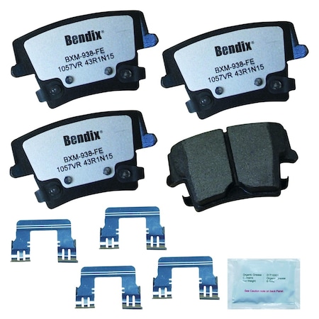 Bendix Fleet Metlok Semi-Metallic SDR Disc Brake Pad - Rear, MKD1057VRFM MKD1057VRFM