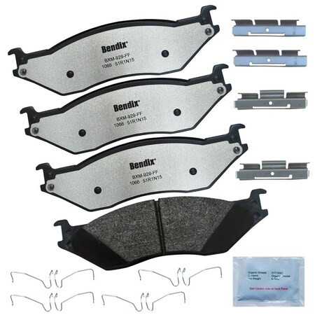 Bendix Fleet Metlok Semi-Metallic SDR Disc Brake Pad - Rear, MKD1066FM MKD1066FM