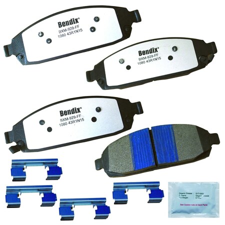 Bendix Fleet Metlok Semi-Metallic SDR Disc Brake Pad - Front, MKD1080FM MKD1080FM