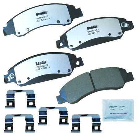 Bendix Fleet Metlok Semi-Metallic SDR Disc Brake Pad, MKD1092FM MKD1092FM