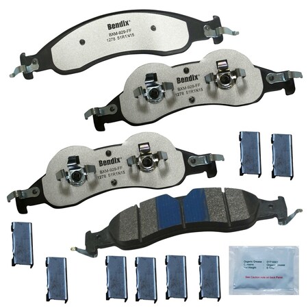 Bendix Fleet Metlok Semi-Metallic SDR Disc Brake Pad - Front, MKD1278FM MKD1278FM