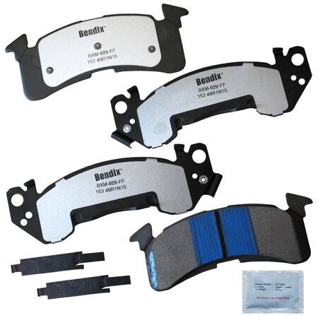 Bendix Fleet Metlok Semi-Metallic SDR Disc Brake Pad - Front, MKD153FM MKD153FM