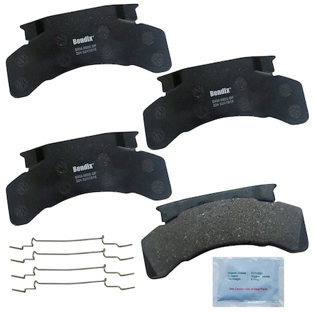 Bendix Fleet Metlok Semi-Metallic SDR Disc Brake Pad - Rear, MKD224FM MKD224FM