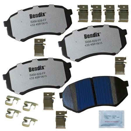 Bendix Fleet Metlok Semi-Metallic SDR Disc Brake Pad - Front, MKD433FM MKD433FM