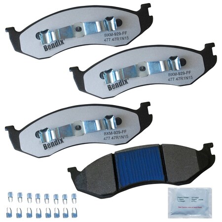 Bendix Fleet Metlok Semi-Metallic SDR Disc Brake Pad - Front, MKD477FM MKD477FM