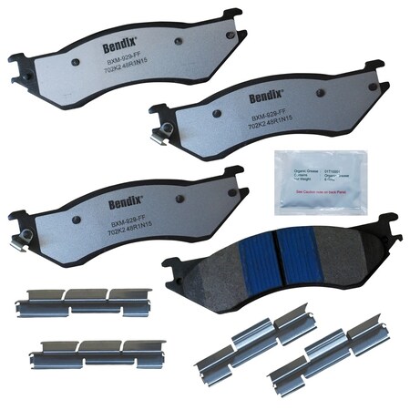 Bendix Disc Brake Pad Set 2000-2001 Dodge Ram 1500 3.9L 5.2L 5.9L, MKD702K2FM MKD702K2FM