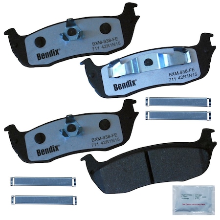 Bendix Fleet Metlok Semi-Metallic SDR Disc Brake Pad - Rear, MKD711FM MKD711FM