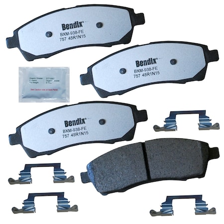 Bendix Fleet Metlok Semi-Metallic SDR Disc Brake Pad - Rear, MKD757FM MKD757FM