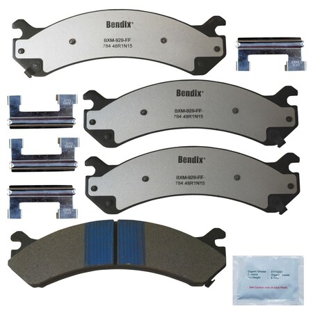 Bendix Fleet Metlok Semi-Metallic SDR Disc Brake Pad - Front, MKD784FM MKD784FM