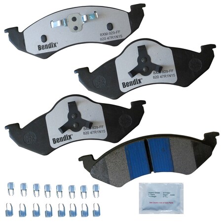 Bendix Fleet Metlok Semi-Metallic SDR Disc Brake Pad - Front, MKD820FM MKD820FM