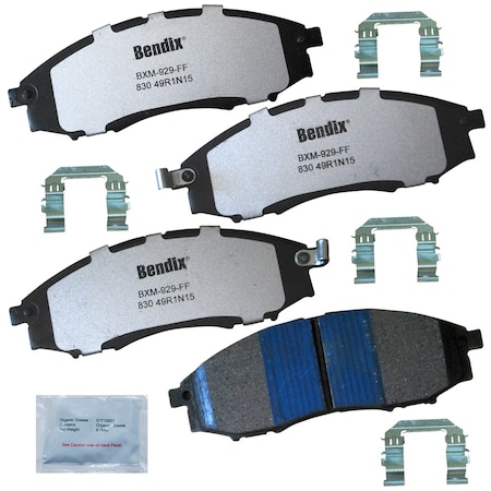 Bendix Fleet Metlok Semi-Metallic SDR Disc Brake Pad - Front, MKD830FM MKD830FM