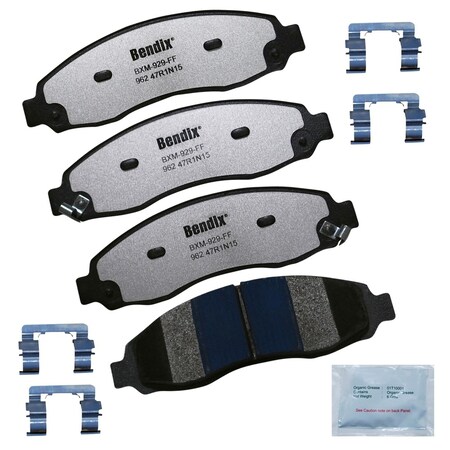 Bendix Fleet Metlok Semi-Metallic SDR Disc Brake Pad - Front, MKD962FM MKD962FM
