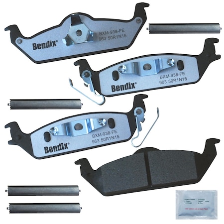 Bendix Disc Brake Pad Set 2003 Dodge Dakota V6 V8, MKD963FM, Rear MKD963FM