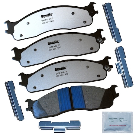 Bendix Fleet Metlok Semi-Metallic SDR Disc Brake Pad - Front, MKD965FM MKD965FM