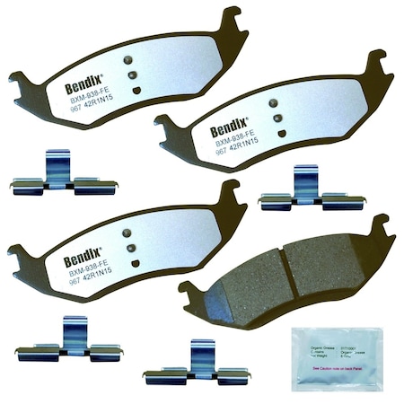 Bendix Fleet Metlok Semi-Metallic SDR Disc Brake Pad - Rear, MKD967FM MKD967FM