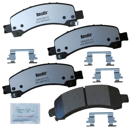 Bendix Fleet Metlok Semi-Metallic SDR Disc Brake Pad, MKD974FM, Rear MKD974FM