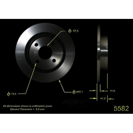 Bendix Rear Brake Rotor, PRT1605 PRT1605