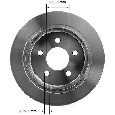 Bendix Rear Brake Rotor, PRT1901 PRT1901