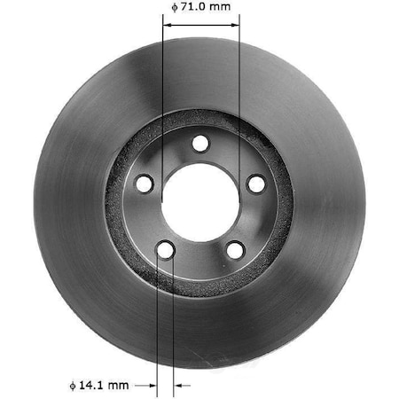 Bendix Front Brake Rotor, PRT5050 PRT5050