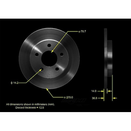 Bendix Rear Brake Rotor, PRT5442 PRT5442