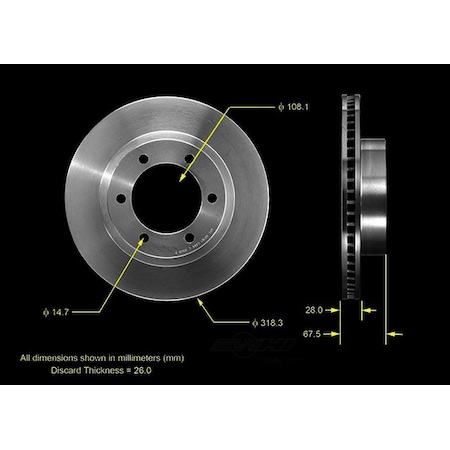 Bendix Bendix Brake Rotor, PRT5458 PRT5458
