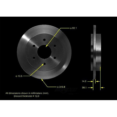 Bendix Rear Brake Rotor, PRT5475 PRT5475