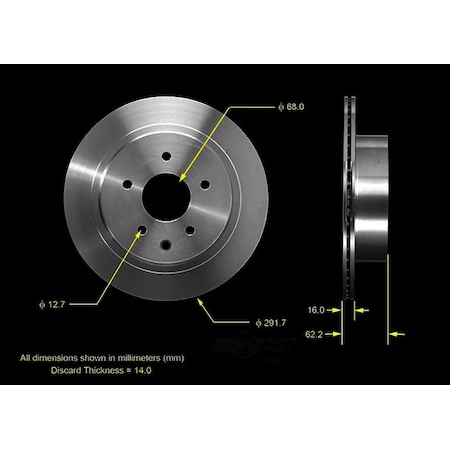 Bendix Rear Brake Rotor, PRT5536 PRT5536