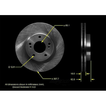 Bendix Rear Brake Rotor, PRT5537 PRT5537