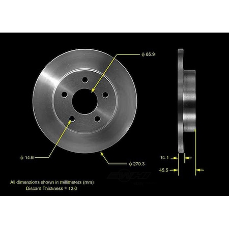 Bendix Disc Brake Rotor, PRT5563 PRT5563