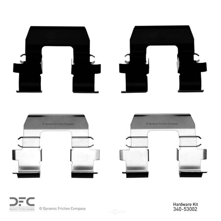 Dynamic Friction Co Dfc Disc Brake Hardware Kit, 340-53002 340-53002