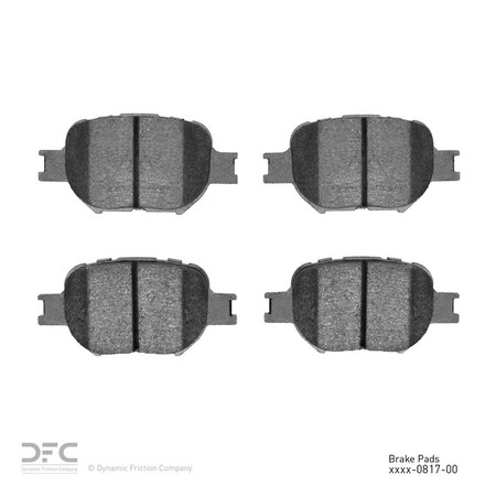 Dynamic Friction Co Dfc 3000 Ceramic Brake Pads, 1310-0817-00 1310-0817-00