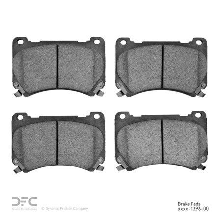 Dynamic Friction Co Dfc 5000 Advanced Brake Pads - Ceramic, 1551-1396-00 1551-1396-00
