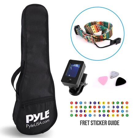 Ukulele Accessory Kit,Tuner,Bag,Strap,Pi