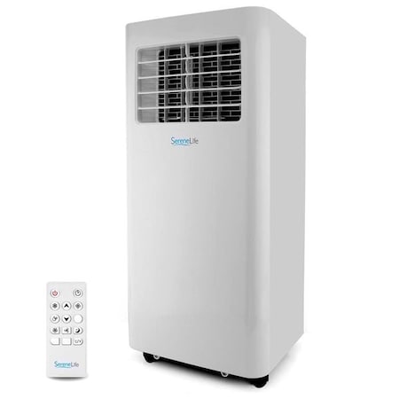 Serenelife Portable Air Conditioner - Compact Home A/C Cooling Unit with  Built-in Dehumidifier u0026 Fan Modes, Inc SLPAC805W | Zoro