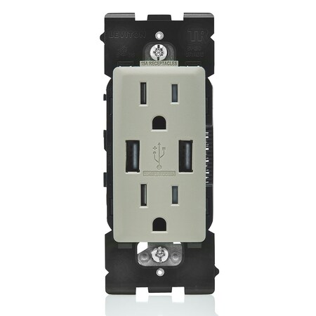 Leviton COMBINATION DEVICE SWITCH COMB DPLX RCPTCL 15A TYP A-A WOOD ...