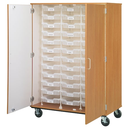 I.D. Systems 67 Tall Closed Bin Storage 36 3 Trays With Doors w Lock ...