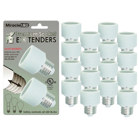 Miracle Led Socket Extender, 1 in, Stackable, 660 W Watts, 120 V Volt ...
