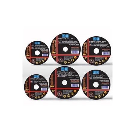 616050 - 6\" X .045 X 5/8\" Type 1 Black Lightning Cut-Off Wheels For...
