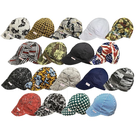 Comeaux Caps Schweißkappe – Reversible, Blau Bandana, Größe 7 3/4, 100% Baumwolle