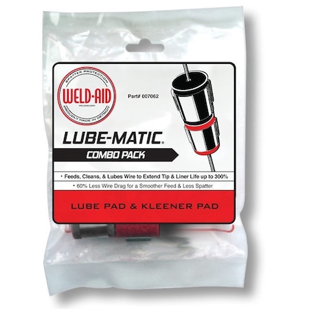 Weld-Aid Lube-Matic Kleener Lube Pads, Red, 6PK WEL007061 | Zoro