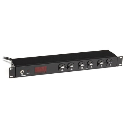Synnex Rack Black Box Outlet Strip, Metered, Rack Mounted, 5-15R, 5-15P, 6 ft ...