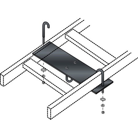 Black Box Ladder Rack Rack-To-Runway Mounting Plat RM653-R2 | Zoro